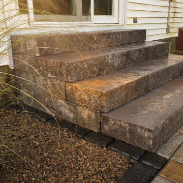 Paver Patio Renovation with Fire Pit & Steps in Niskayuna, NY