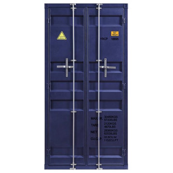 Catania Modern / Contemporary Catania Cargo Wardrobe (Double Door) in Blue