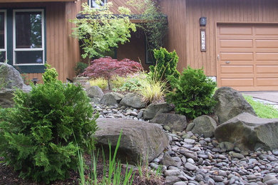 Design ideas for a traditional garden in Portland.