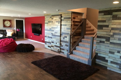 Inspiration for an eclectic basement remodel in Other