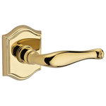 Baldwin Hardware - Baldwin Reserve Decorative Lever, Lifetime Brass - Passage - NOTE: Image shows Arch Rose, this product is Traditional Round Rose