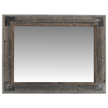 Rustic Bathroom Mirror, Modern Farmhouse Mirror, Ranch Hand Mirror, 20"x24"