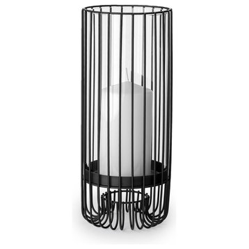 Velo I Table Candle Holder, Small, Black