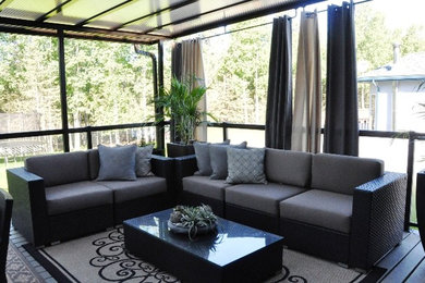 Patio - transitional patio idea in Calgary