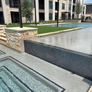 Texas Apartment Complex Pool Courtyard