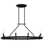 Designers Fountain - Designers Fountain 92538-BK Fiora - 8 Light Linear Chandelier - Canopy Included: Yes  Canopy DiFiora 8 Light Linear Black *UL Approved: YES Energy Star Qualified: n/a ADA Certified: n/a  *Number of Lights: Lamp: 8-*Wattage:60w Candelabra Base bulb(s) *Bulb Included:No *Bulb Type:Candelabra Base *Finish Type:Black