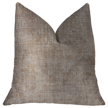 Monroe Bisque Beige Luxury Throw Pillow, 16"x16"