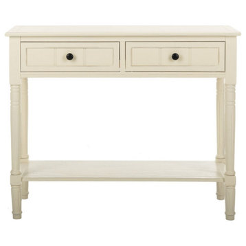 Joelle 2 Drawer Console Distressed Cream
