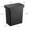 Yamazaki Home Rolling Airtight Pet Food Storage Container, Extra Large, Black