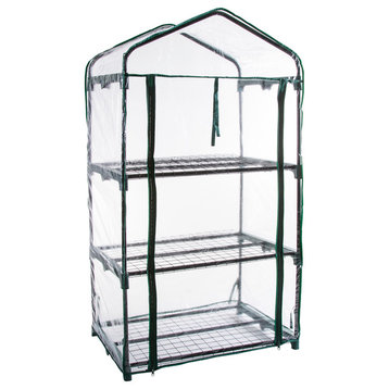 Pure Garden 3 Tier Mini Greenhouse with 3 Shelves 27.5x19x50 inches