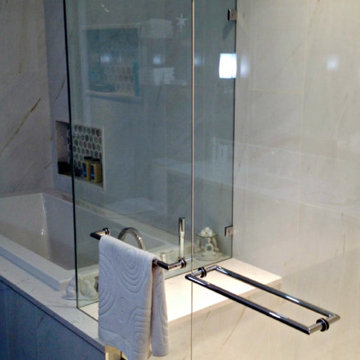 90 Degree Frameless Glass Shower Doors, Greater Vancouver Shower Glass