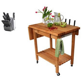 John Boos 30x24 Maple Butcher Block Table and J.A. Henckels 13