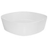 17" Robin Square Ceramic Bathroom Vessel Sink, White
