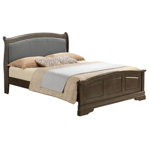 Aico Furniture Cortina Sleigh Bed Honey Walnut Victorian Sleigh Beds By Greatfurnituredeal Houzz