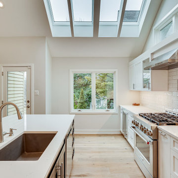 Contemporary Two-Finish Kitchen Design Reston, VA