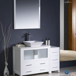 Fresca Torino 48'' Modern Bathroom Vanity Side Cabinet FVN62-3612WH-VSL - Bath Products