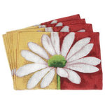 Tache Home Fashion - Tache 4 Piece Spring Decorative Loves Me Not Tapestry Placemat Set - Finish off your spring cleaning with this beautiful floral place mat. Bring the warmth of the coming month into your home. Spring has sprug!