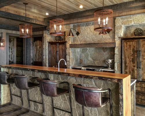 Rustic Home Bar Design Ideas, Remodels & Photos  SaveEmail