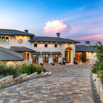 Modern Mediterranean Driveway and Grand Entry