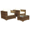 Outdoor Patio Furniture All Weather Wicker Arm Chairs, 3-Piece Set