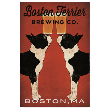 Ryan Fowler 'Boston Terrier Brewing Co Boston' Canvas Art