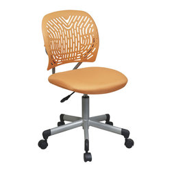Designer Task Chair in Orange Finish - Office Chairs