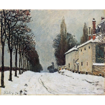 Alfred Sisley Snow on the Road Louveciennes Wall Decal