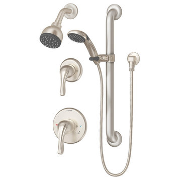 Origins 2-Handle Shower Faucet With Hand Shower, 2.0 GPM, Satin Nickel