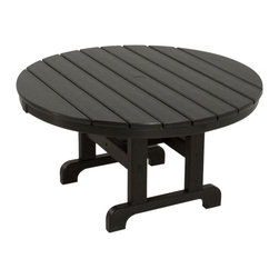 Ivy Terrace Furniture - Ivy Terrace Classics Round 36" Conversation Table, Black - Outdoor Coffee Tables