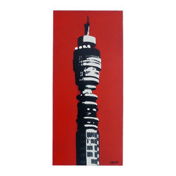 BT Tower on Red - Paintings