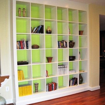 Built-in Bookcases, TV Cabinetry, & Seating