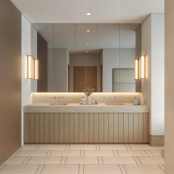 “Serenity Soaked” – A Coastal-Inspired Bathroom Retreat