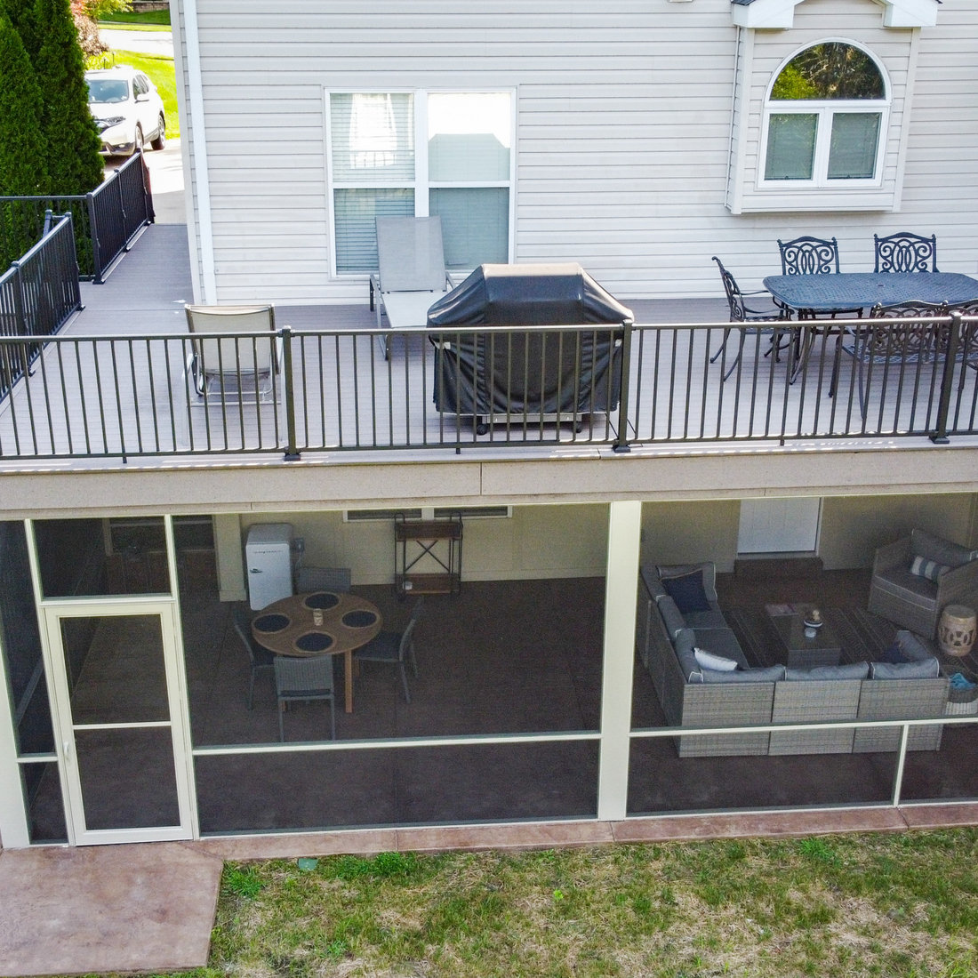 Open Deck with a Screen Room Below