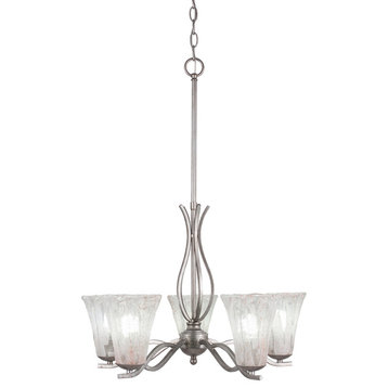 Chandeliers, 5.5" Fluted Italian Ice Crystal Glass