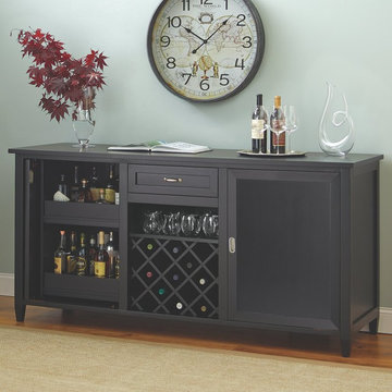 Wine Enthusiast Firenze Wine and Spirits Credenza - Nero 335-16-04