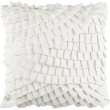 Teagen Pillow - White, 18x18