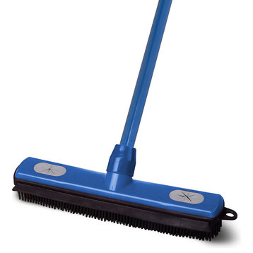 Superio Heavy-Duty Rubber Push Broom With Built-In Squeegee, 50"
