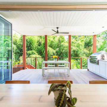 An Open Layout and Kitchen Designed Using NanaWall Folding Glass Doors