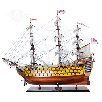 Hms Victory Painted Museum-quality Fully Assembled Wooden Model Ship