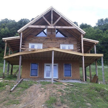 Chalet 1280sf - Oak Log Cabin Build- Schutt Log Homes and Mill Works