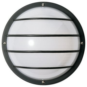 2 Light CFL 10" Round Cage Wall Fixture 2 9W Twin Tube Incl