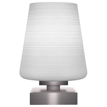 Luna 1-Light Table Lamp, Graphite/White Matrix