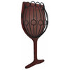 Wall Mounted Wine Goblet Shaped Metal Cork Holder