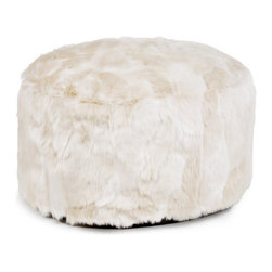 Fur Pouf/Ottoman - Floor Pillows And Poufs