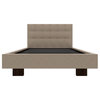 Taylor Queen Leather Bed, Finish: Pumpernickel, Leather: Slate