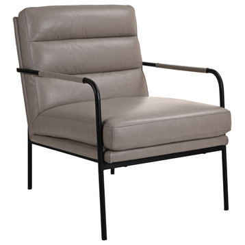 Moe's Home Collection Verlaine Modern Leather Chair in Beige