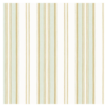 Stripes And Damasks, Classic Damask Stripes White Green Wallpaper Roll