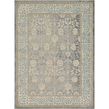Country and Floral Linz 8'x11' Rectangle Pebble Area Rug