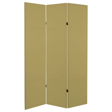 6' Tall Double Sided Khaki Canvas Room Divider