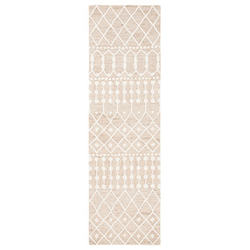 Safavieh Blossom Blm115B Moroccan Rug, Beige and Ivory, 2'3"x9'0" Runner